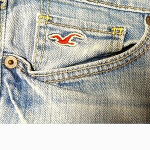 Hollister Blue Boot Cut Jeans with Classic Twill Weave